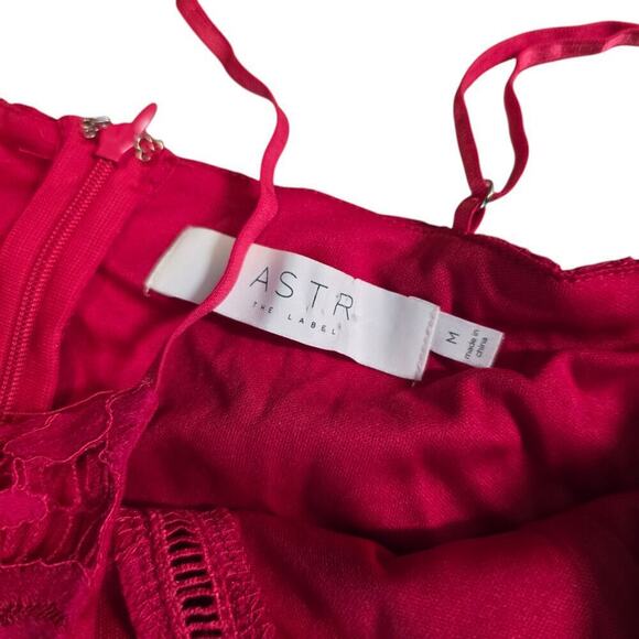 ASTR Women's Lace V-Neck Sheath Dress Pink Size medium - Picture 4 of 8